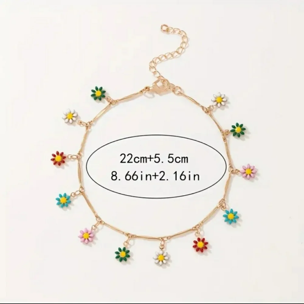 Ankle Bracelet Adjustable Chain - Picture 2 of 3